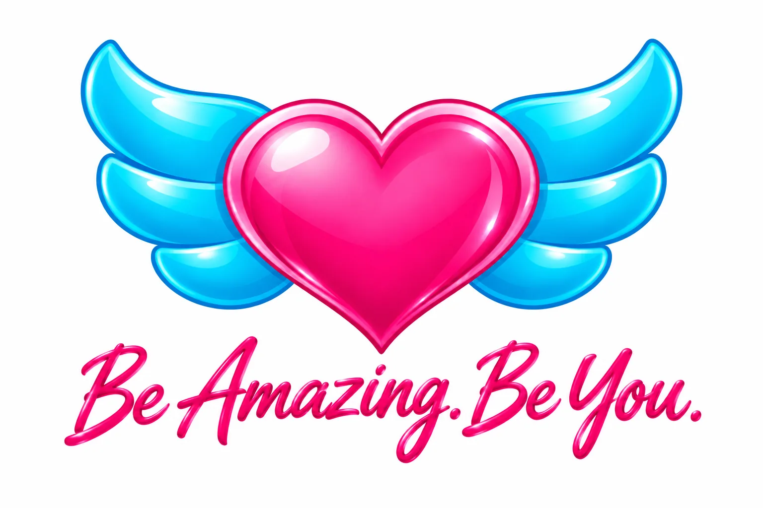 Winged heart. Be Amazing. Be You.